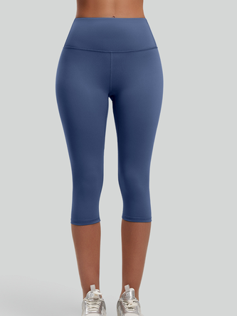Plain Sports Split Joint Tight Yoga Pants