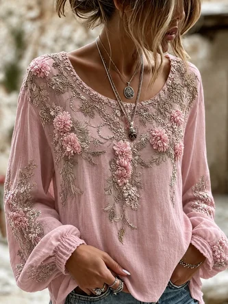 Floral Casual Printing Blouse