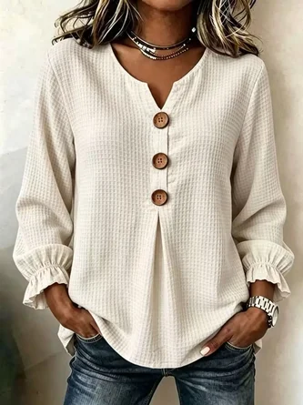 Regular Fit Elegant Plain Blouse