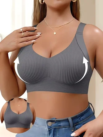 Seamless breathable supportive sweat wicking shaping comfortable side support bra
