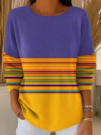 Regular Fit Vintage Block Crew Neck T Shirt