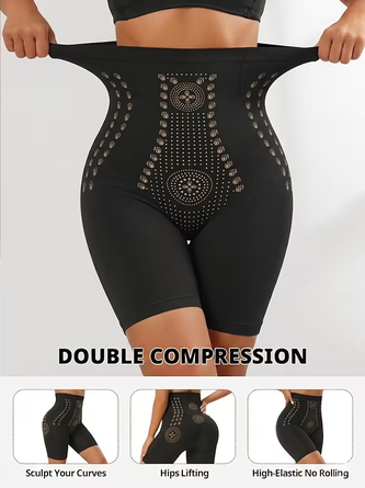 high waisted abdominal control shaping shorts abdominal shaping hip lifting waist trainer.