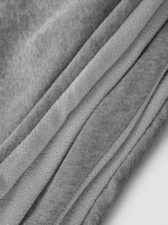 Grey Casual Solid Cotton Scarves