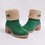 zolucky Women Warm Large Size Fur Lining Square Heels Snow Boots