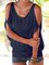 zolucky Women Plus Size Solid Crew Neck Cold Shoulder Casual Tops