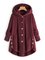 zolucky Cozy Fleece Hooded Sherpa Coat Symmetrical Button Teddy Bear Coats