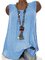 Women Solid Color Linen Round Neck Sleeveless Tanks Casual Linen Tops