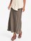 Women Casual Solid Color Cotton Shift Skirt