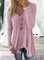 zolucky V Neck Asymmetric Hem Plain T-Shirts