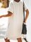 Apricot Casual Pockets Summer Dresses for Women