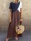 Causal Dresses Crew Neck Plus Size Short Sleeve Beach Long Dresses-Zolucky