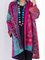 Blue Knitted Long Sleeve Vintage Cardigan