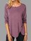 zolucky Crew Neck Casual Shift Knitted Shirts & Tops