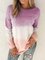 zolucky Plus size Ombre/tie-Dye Cotton Casual Shirts & Tops