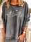Women Casual Letter Long Sleeve Shirts & Tops
