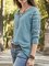 Women Long Sleeve Cotton V Neck Tops