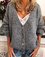 Women Casual V Neck Knitted Cardigan-Outerwear Coat
