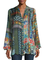 Women Plus Size Women Long Sleeve V Neck Statement Casual Tops