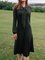 Zolucky Women Casual Knitted Vintage Midi Dresses