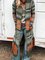 Grey Long Sleeve Vintage plus size Outerwear