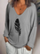 Women Casual Long Sleeve V Neck Shirts & Tops