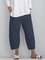 Plus Size Crop Pants Women Solid Pockets Pants