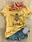 Women Casual Cotton Cute Bee Print Shirt T-Shirt