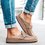 Women Soft Sole Casual Comfy Leather Slip On Sandals