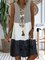 Women Casual Dresses V Neck Plus Size Paneled Sleeveless Polka Dots Dress -Zolucky