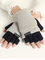 Half-finger Thick Double-layer Woolen Knitted Warm Gloves