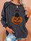 Oversized pumpkin print hoodie