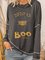 Gray Casual Letter Shift Cotton-Blend Shirts & Tops