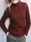Women Turtleneck Solid Plus Size Knit Vintage Sweater