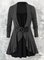 Flounce Solid Cotton-Blend Long Sleeve Dresses
