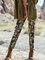 Floral Printed Cotton-blend Vintage Winter Black Pants