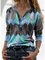 Women Casual Geometric Color Block Long Sleeve Shirts