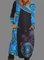 Women Casual Vintage Crew Neck Geometric spliced Dresses