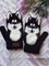 Polyester Printed Casual Winter Black Gloves