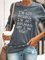 "I am not arguing "Women Casual Letter Print O-neck Shirt