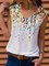 Women Cotton Casual Abstract Printed V Neck Shift Tank Top