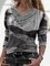 Women Casual V Neck Long Sleeve Shift Tops