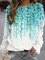 Women Basic Long Sleeve Dye Printed Sweatshirt