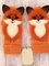 Polyester Printed Casual Winter Orange Gloves