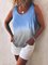 Ombre/tie-Dye Casual Crew Neck Shirts & Tops