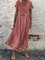Linen Tribal Shift V Neck Short Sleeve Dresses