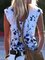 Women's Summer Casual Sleeveless Floral-Print V Neck Tank Top