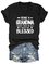 Women's Summer Casual V Neck Short Sleeve Letter Printed T-Shirts