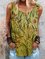 Women Summer Casual Crew Neck Vintage Floral-Print Tank Top