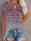 Women's Summer Casual Vintage Short Sleeve Crew Neck Floral Printed l T-Shirts