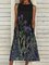 Women's Sleeveless Printed Floral Holiday Summer Dresses